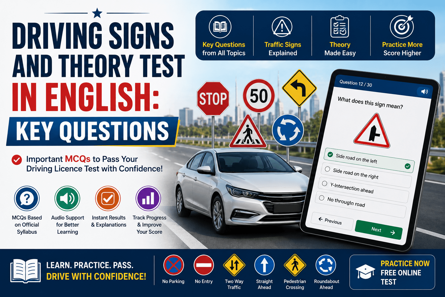 Driving License Theory Test in English 2026