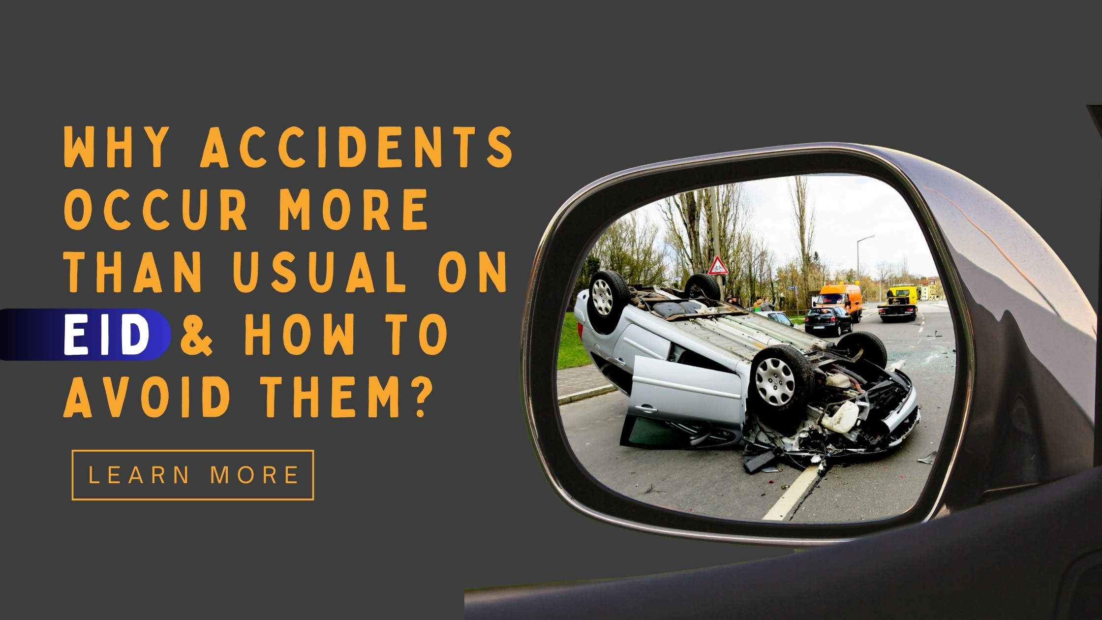 showing a car that has overturned due to an accident