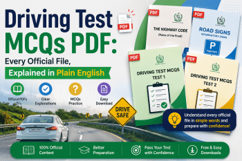 Driving Test MCQs PDF – Punjab Licence Test Guide 2 Driving test MCQs PDF download page for the Punjab driving licence test