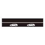 Pakistani road marking showing a continuous white centre line that must not be crossed