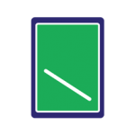 Pakistani motorway countdown marker showing one diagonal white bar on a green plate, one hundred metres to the exit