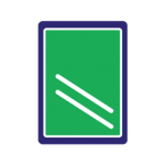 Pakistani motorway countdown marker showing two diagonal white bars on a green plate, two hundred metres to the exit