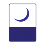 Pakistani informative road sign showing a crescent symbol indicating a mosque